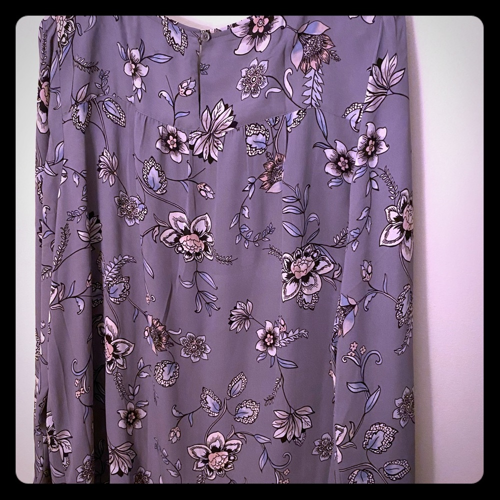 The Loft Purple Floral Blouse